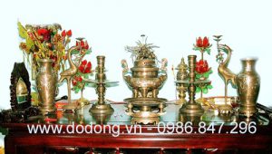 Bộ đồ thờ khảm tam khí 45cm bảo hành 20 năm