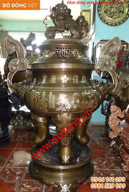 Đỉnh tam khí đồng đẹp