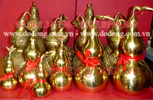 Hồ lô trơn vàng: cao 7cm,10cm,13cm,15,18,20,23,30cm