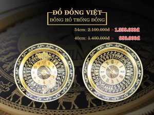 Giá bán đồng hồ mặt trống đồng tại Đồ đồng Việt