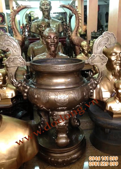 Nhận đúc lư hương đồng đỏ trưng bày đền thờ, đình chùa - Lư đồng công đức