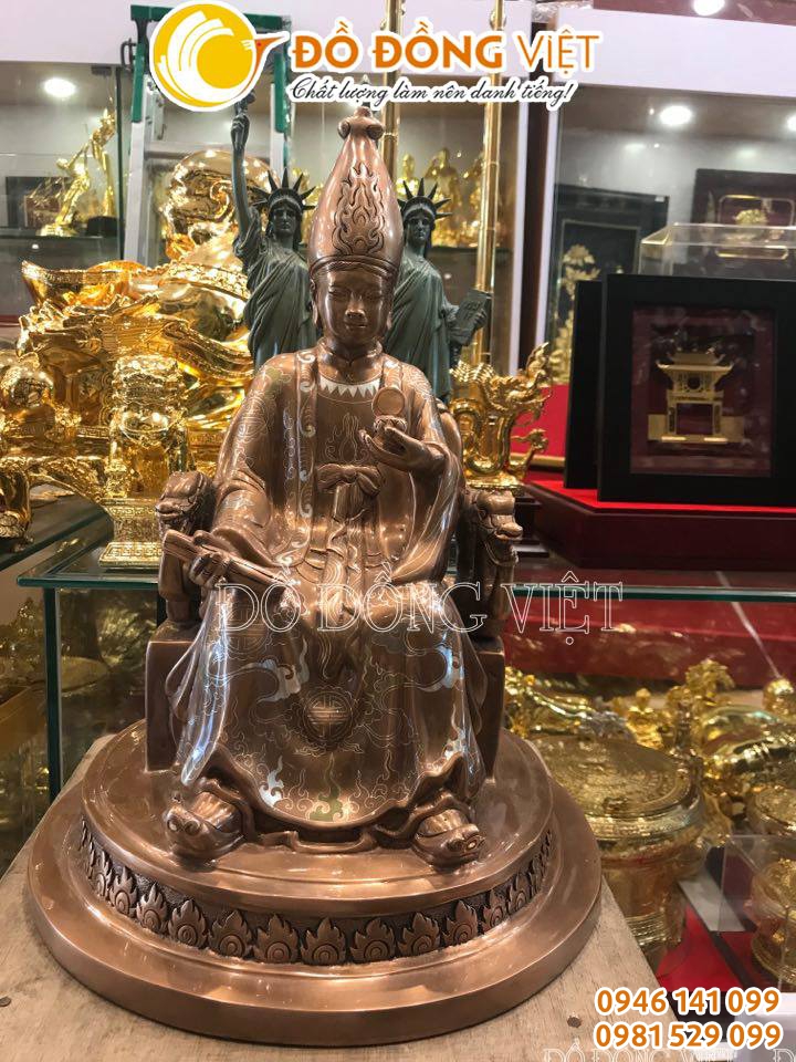 Tượng đồng Mẫu Cửu trùng thiên khảm tam khí tại Đồ đồng Việt