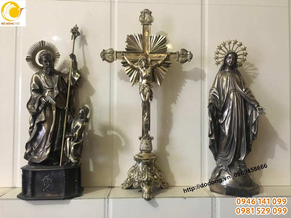 Đúc tượng đồng công giáo, chúa giê su, đức mẹ maria
