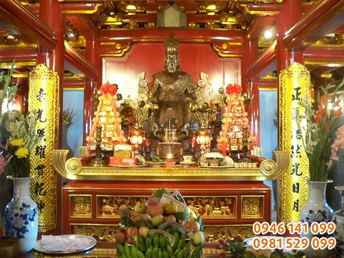 Tượng Lạc long quân ngồi cao 108cm đồng đỏ thờ cúng tại các đền thờ Quốc tổ