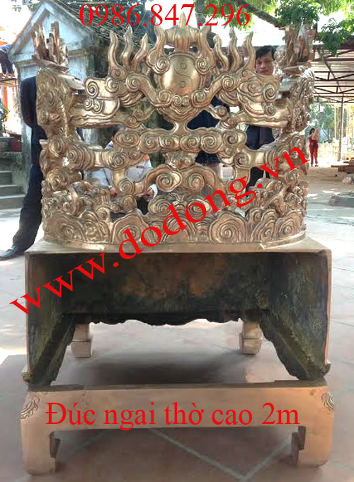 Đúc ngai thờ bằng đồng cho nhà chùa, từ đường, đền thờ
