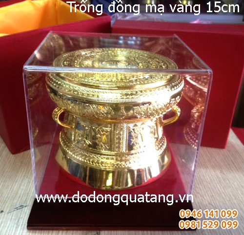 Bán trống đồng mạ vàng 24k, trống mạ vàng