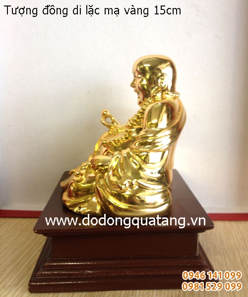 Qùa tặng di lặc mạ vàng sang trong để xe ô tô