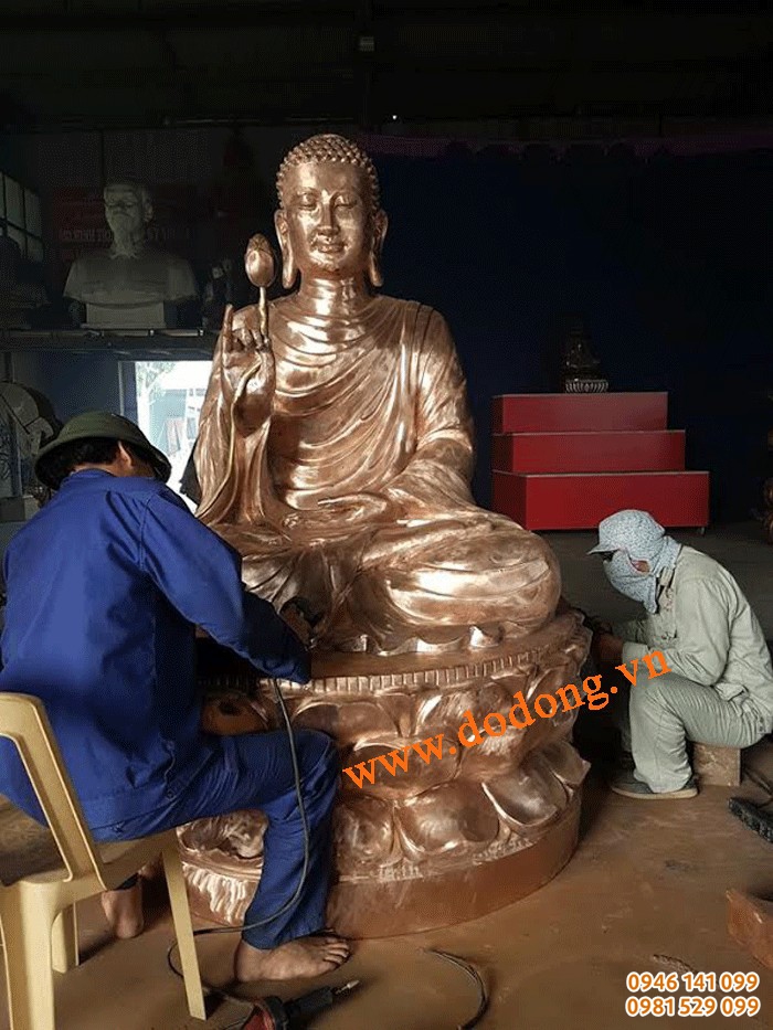 tượng thích ca đồng đỏ đẹp