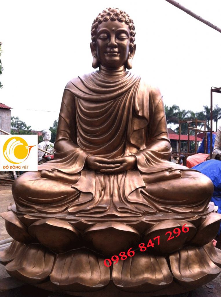 tượng phật bằng đồng đỏ đẹp
