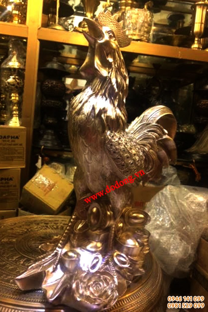 bán tượng gà trống đồng phong thủy đẹp