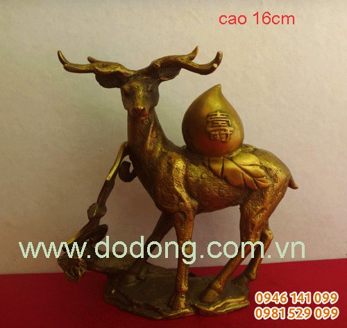 Hươu cõng quả đào - tượng trưng tài lộc trường tồn mãi mãi - phúc lộc đầy nhà