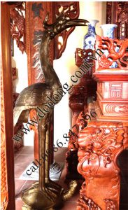 Hạc đồng bày từ đường nhà thờ tổ