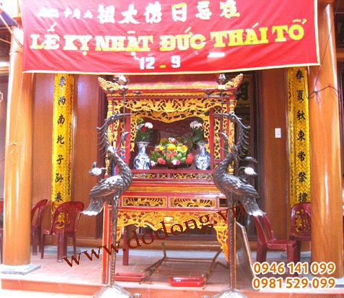 Đôi hạc đồng công đức nhà thờ,đình chùa