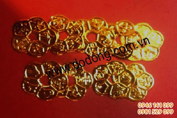 Tiền hoa mai mạ vàng 24k Tiền hoa mai mạ vàng 24k cao cấp có tạc dụng tốt nhất trong phong thủy - giá 300k/ đồng