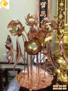 Hoa sen đồng, đĩa sen đồng trang trí nội thất