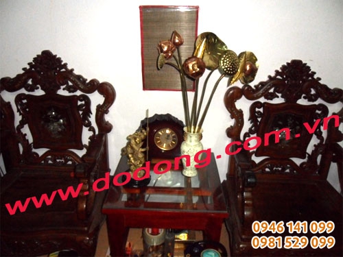 Bó hoa sen thờ đồng bày bàn thờ Hoa đồng