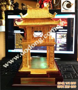 Tượng khuê văn các 25cm mạ vàng 24k