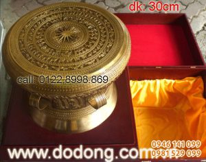Trống đồng ngọc lũ đúc đk 30cm Trống đồng