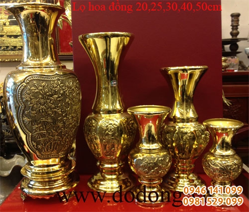 Bình hoa, ống hương, ngai chén đồng dapha