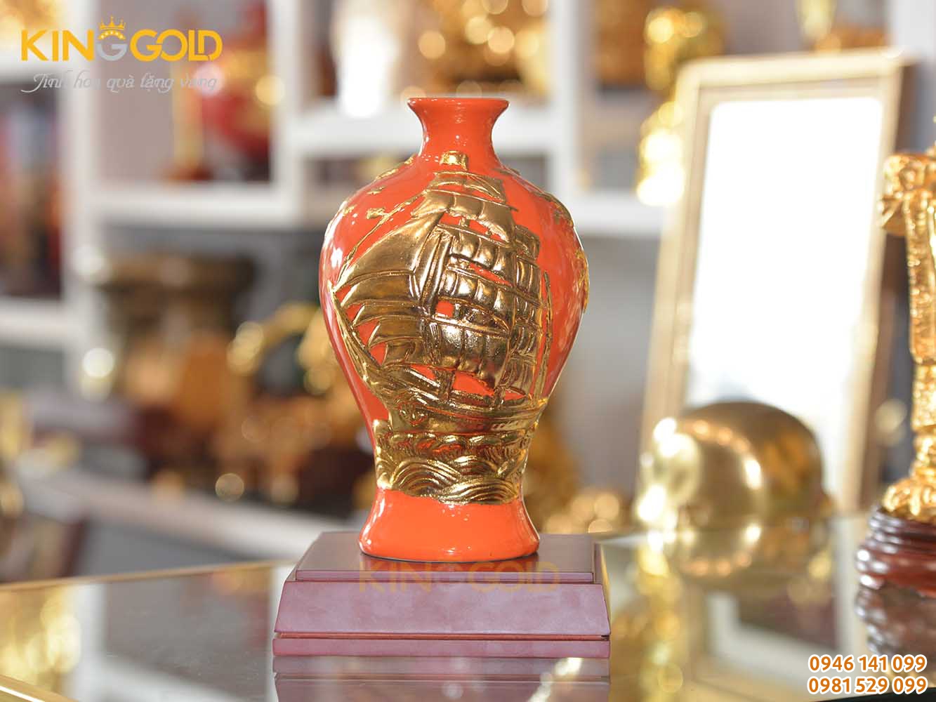 Quà tặng cao cấp Mai bình tích lộc- thuận buồm xuôi gió
