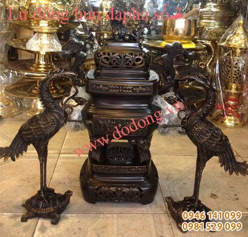 Bộ đỉnh đồng tam sự số 3 dapha hun màu đen