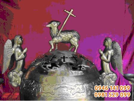 Đồ đồng nhà thờ, chuông công giáo, lư đồng nhà thờ đỉnh công giáo