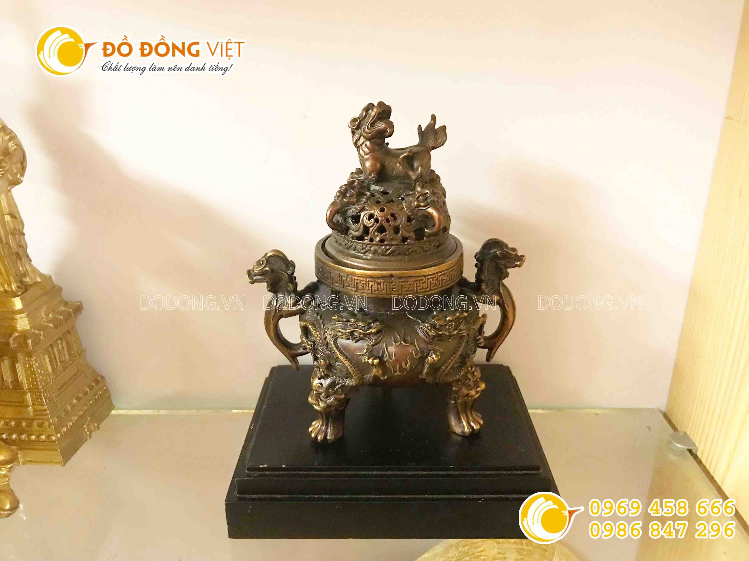 Lư xông trầm hương, đỉnh đốt trầm bằng đồng