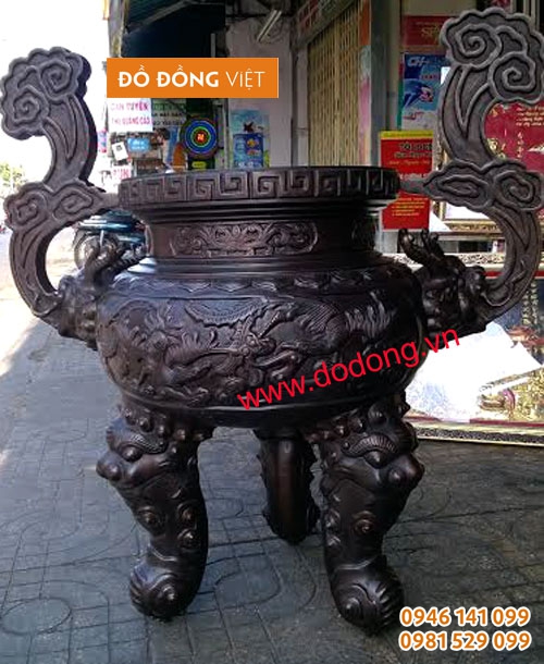 lư đồng 1,2m đồng hun