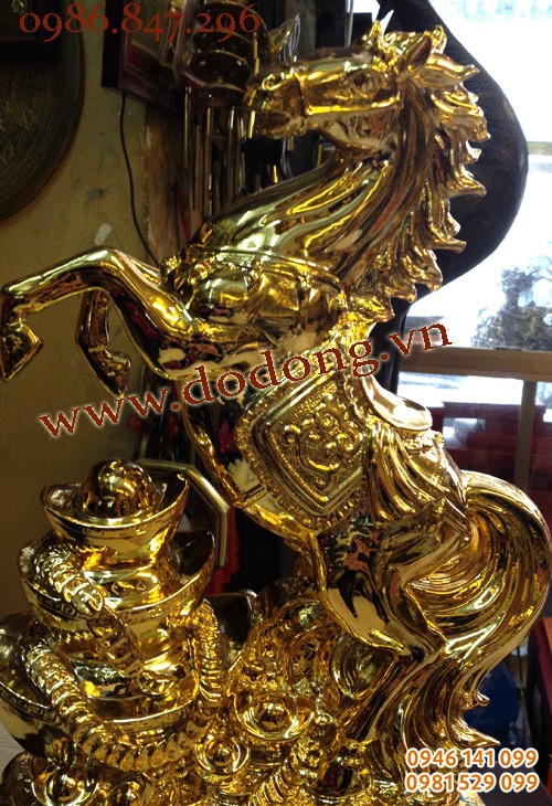 Mã đáo thành công 40cm mạ vàng