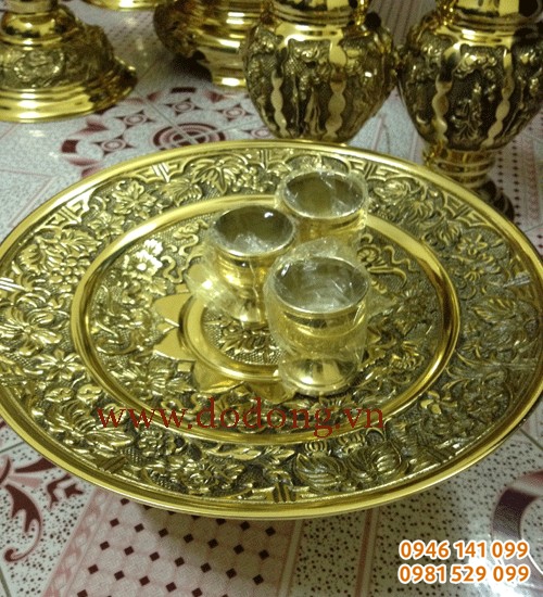 Mâm bồng dapha đại phát đúc đồng hoa văn sắc nét dk 15,20,25,30,35cm
