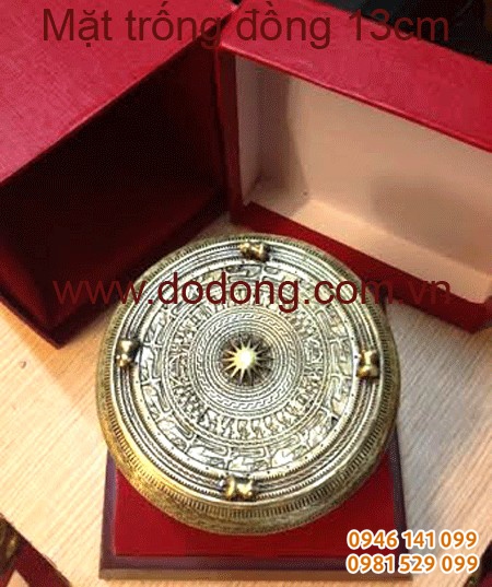 Mặt trống đồng đúc hoa văn trống đông sơn,4 cóc đồng