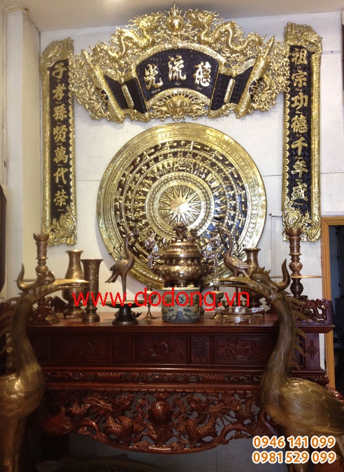Mẫu bộ đồ thờ bác hồ, gia tiên, từ đường, đền thờ cao cấp tại Hải Phòng
