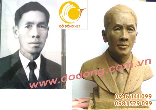 Tượng mẫu bằng đất sát do nhà điêu khắc đang thực hiện