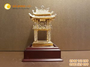 Mô hình Khuê Văn Các bằng đồng mạ vàng 24k