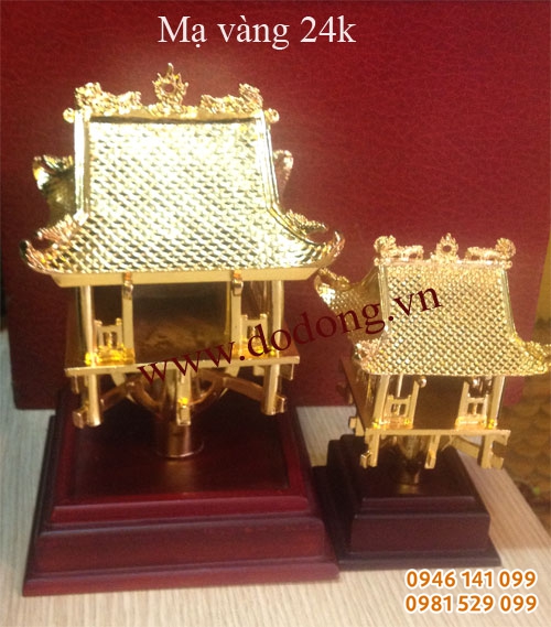 Chùa một cột bằng đồng mạ vàng 24k Mạ vàng đồ đồng