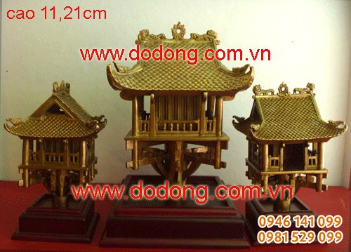 Tượng lưu niệm mô hình chùa một cột 13,21cm Qùa tặng
