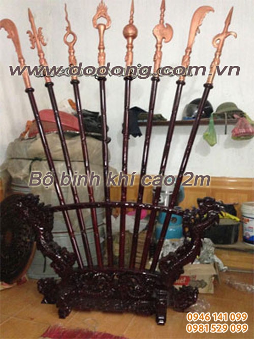 Bộ bát bửu bằng đồng 1,8m