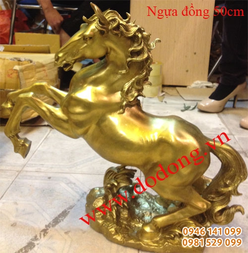 Tượng ngựa đồng cao 40cm