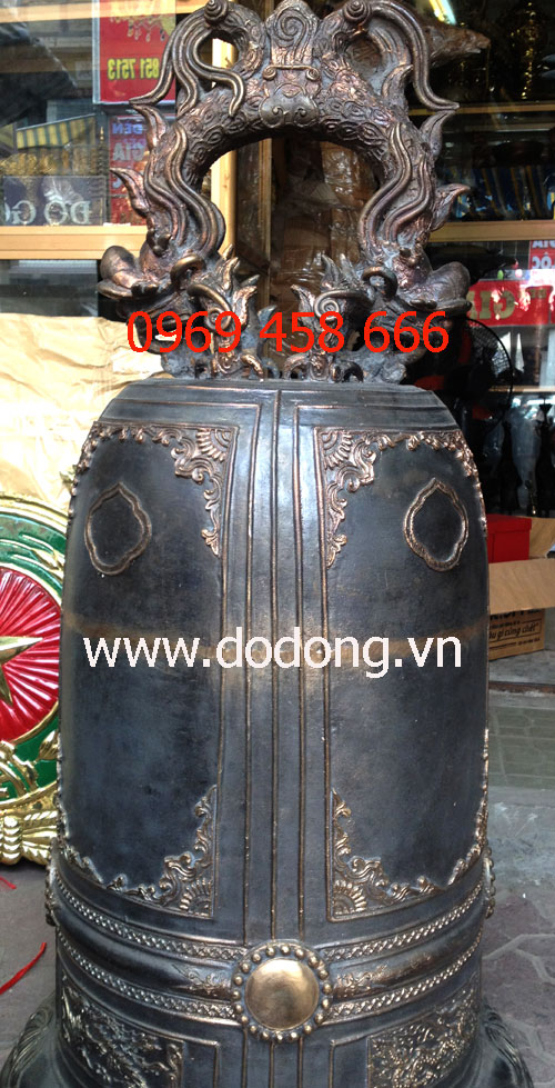 Qủa chuông đồng cao 106cm đk 50cm nặng 100kg đồng đỏ tinh khiết