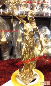 Tượng nữ thần công lý bằng đồng cao 30cm