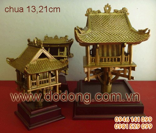 Tượng lưu niệm mô hình chùa một cột 13,21cm Qùa tặng