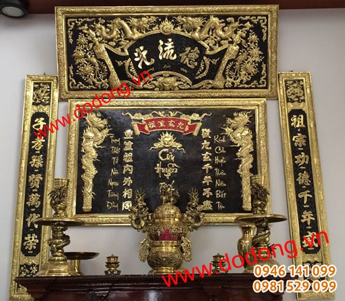 sản xuất liễn đồng thờ cúng