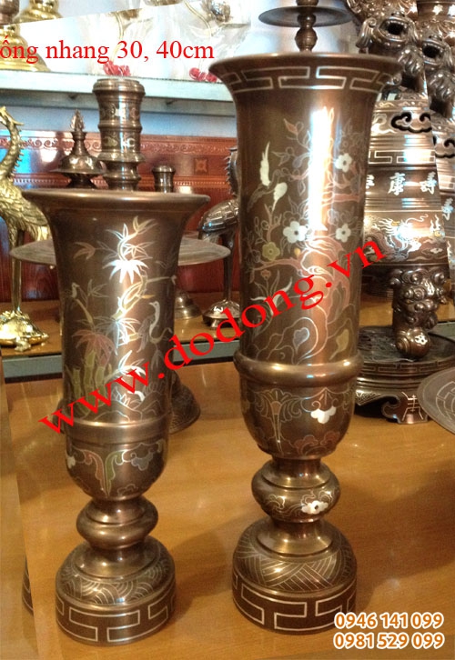 ống cắm hương đồng ngũ sắc