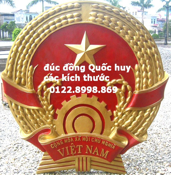 Đúc quốc huy Việt nam bằng đồng