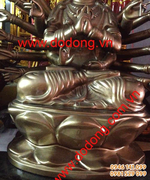 Đúc tượng phật chuẩn đề đồng đỏ cao 85cm