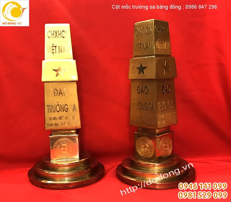 Cột mốc chủ quyền bằng đồng 30cm
