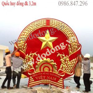 Chế tác và lắp đặt Quốc huy, công an hiệu, logo tòa nhà cơ quan