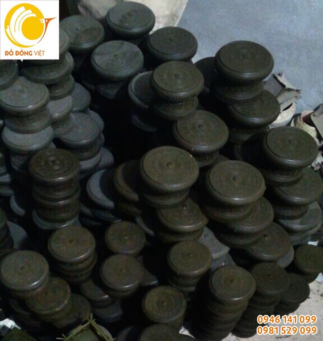 Mẫu trống đồng bằng sáp gồm nhiều dk 7,8,9,10,12,15,20,30,40cm