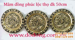 Mâm đồng tứ linh:long lân quy phụng