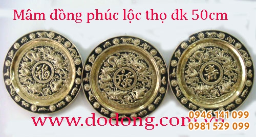 Mâm đồng tứ linh:long lân quy phụng